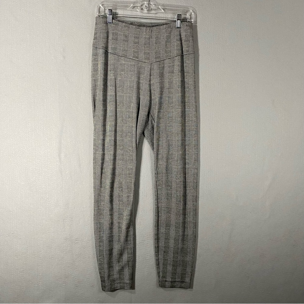 Cabi High Wasited Gray Plaid Stretch Legging Casual Work Pants 4053 Womans Small
